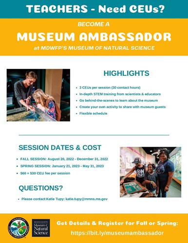 mississippi museum of natural science museum ambassador program