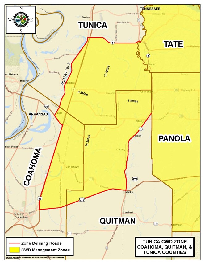 Tunica CWD zone 2023-2024