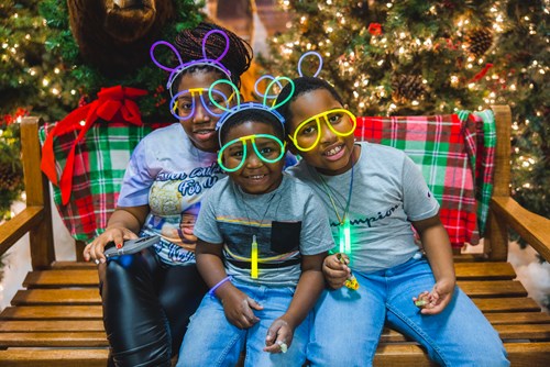 almost new years eve glow party at the mississippi museum of natural science family in glow glasses