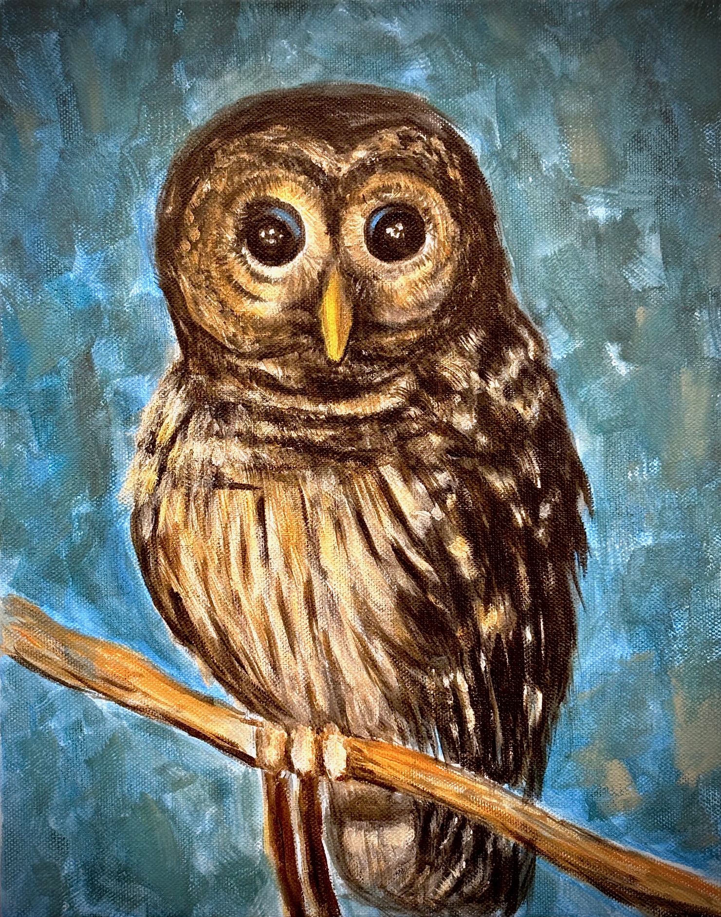 Bard Owl Blues painting