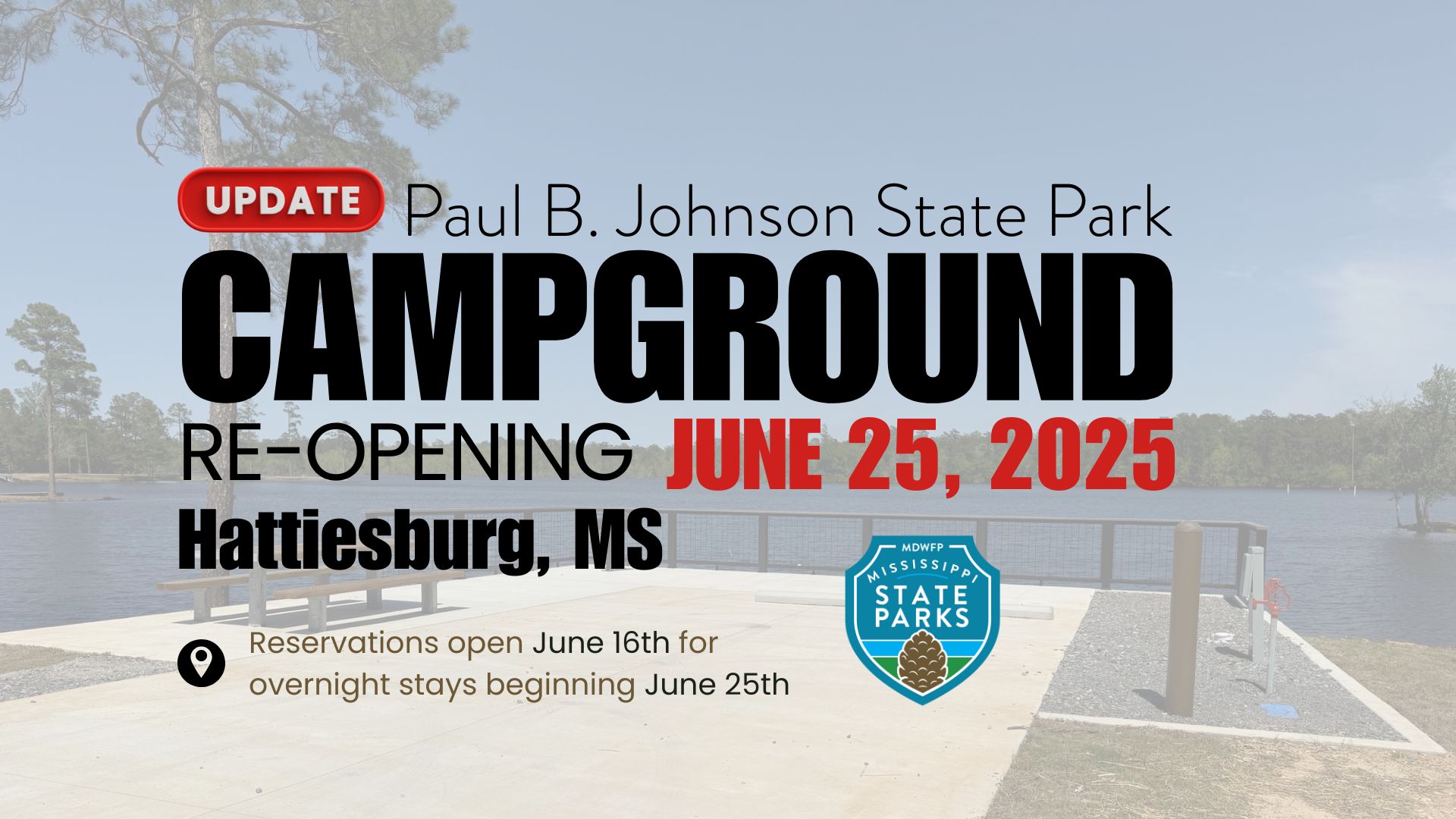 Paul B Johnson Campground Reopening