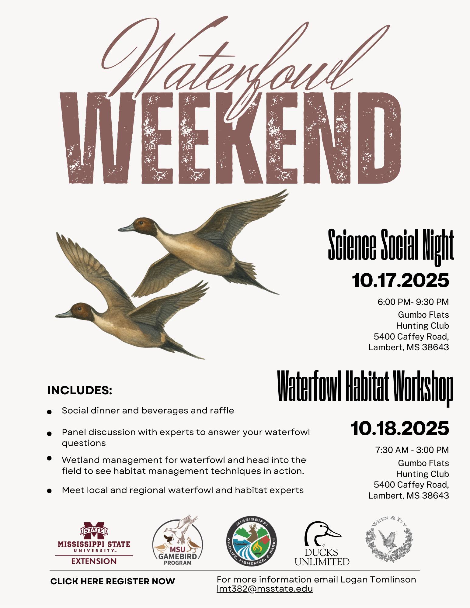 Waterfowl Workshop Flyer