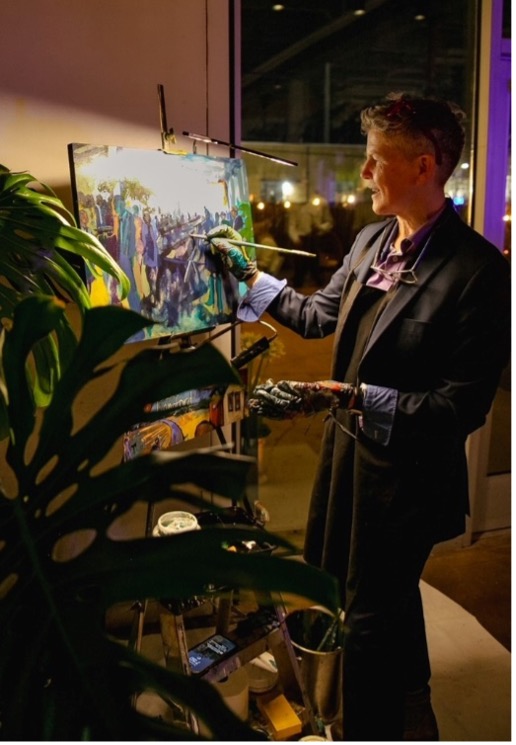 mmns artist Ellen Langford in studio 