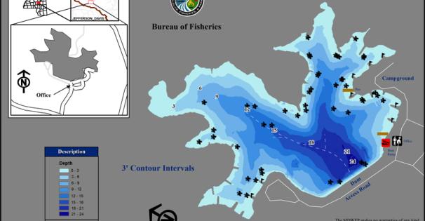 Lake Mike Conner Depth Map 2024