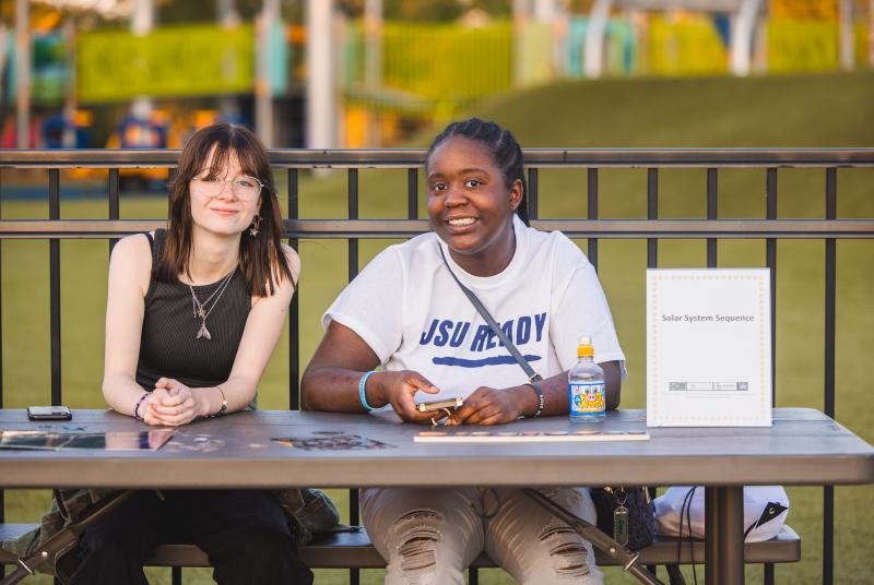 Museum volunteers at Moonlight, Music, and Meteors event