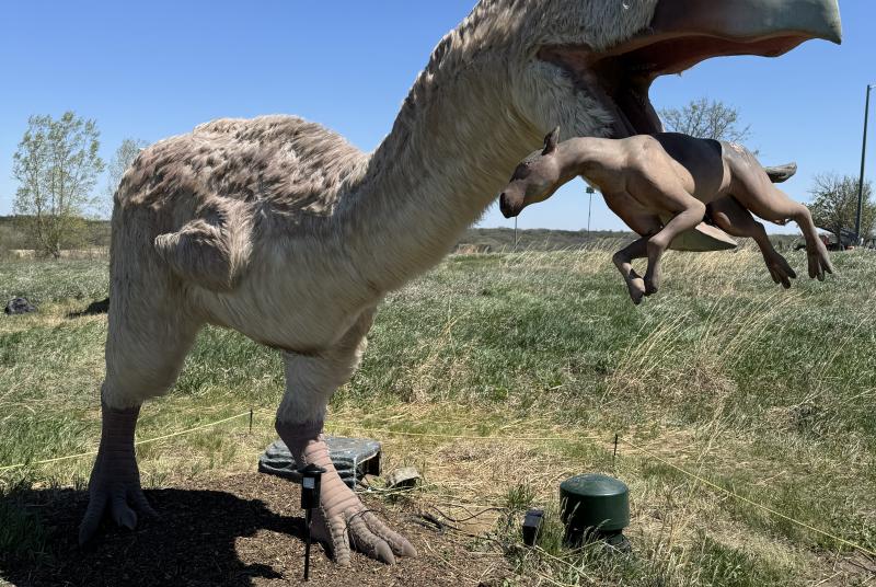 Terror Bird robot Giants of the Ice Age exhibit